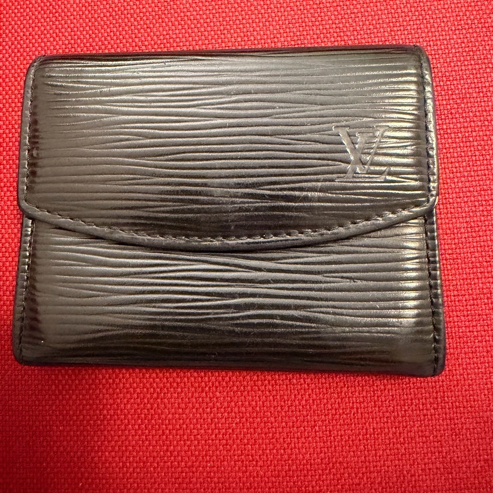 Authentic Louis Vuitton Black Textured Wallet